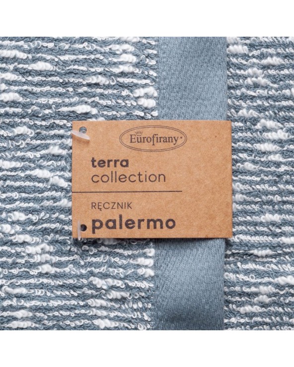 Ręcznik bawełna 70x140 Palermo 1 niebieski/kremowy Eurofirany Ręcznik bawełna 70x140 Palermo 1 niebieski/kremowy