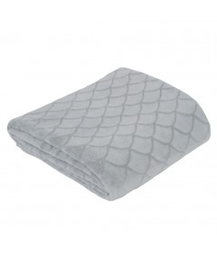 Koc pluszowy Mery 200x220 srebrny