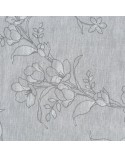 Zasłona płócienna 140x250 Fiore biała/popielata Eurofirany