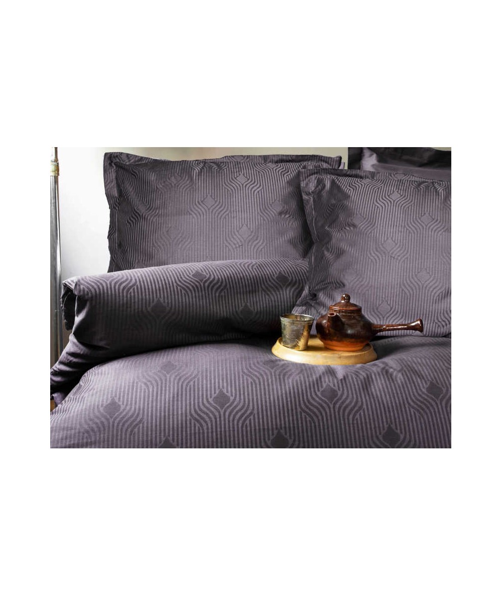Pościel satyna żakardowa Botilo Grey 160x200 + 2x70x80 Luxury Premium