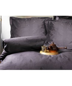 Pościel satyna żakardowa Botilo Grey 160x200 + 2x70x80 Luxury Premium