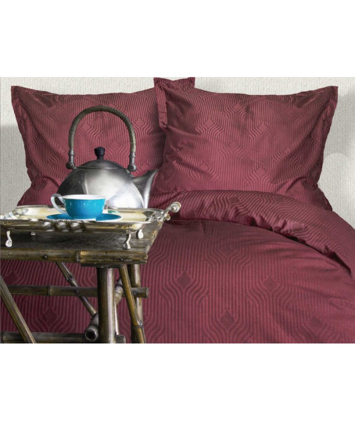 Pościel satyna żakardowa Botilo Claret 200x220 + 2x70x80 Luxury Premium