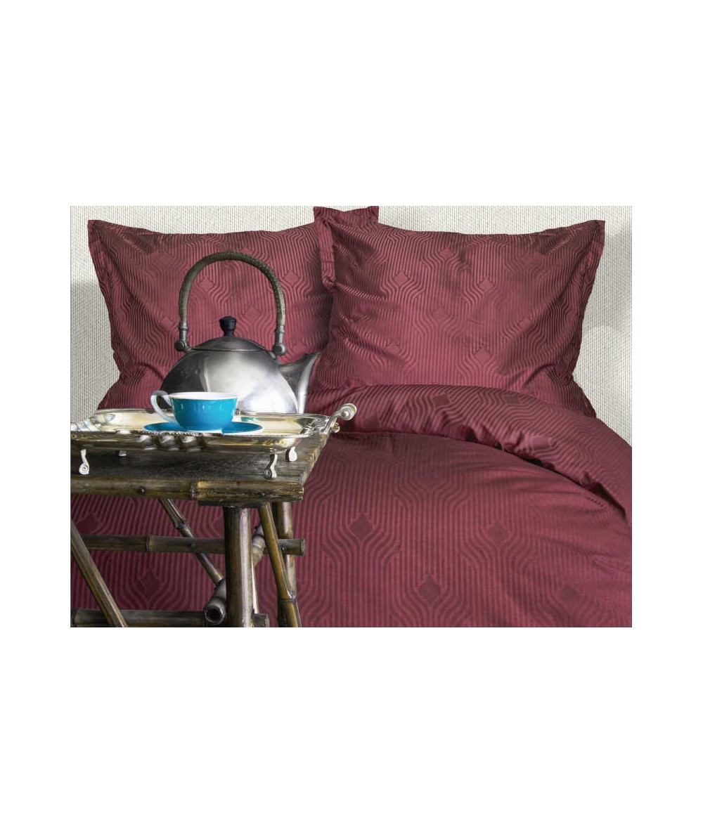 Pościel satyna żakardowa Botilo Claret 200x220 + 2x70x80 Luxury Premium