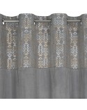 Zasłona welwetowa 140X250 Liza stalowa/złota Eurofirany