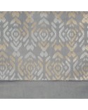 Zasłona welwetowa 140X250 Liza stalowa/złota Eurofirany