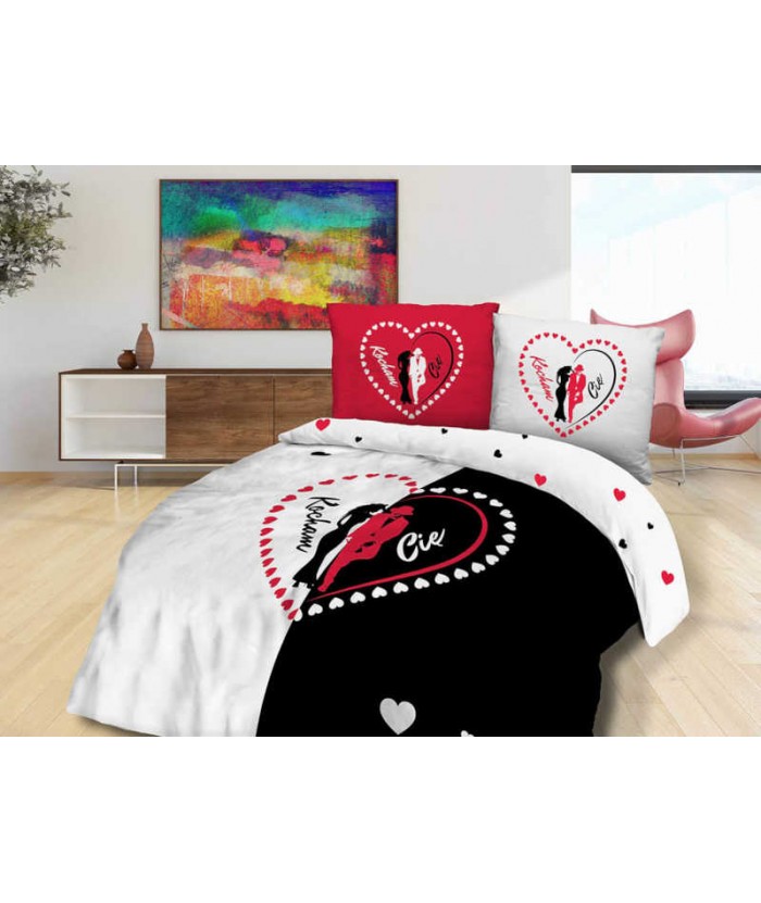 Pościel bawełna Panelove 200x220 + 2x70x80 z zamkiem 61469-1