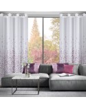 Zasłona 140x250 Noemi biała/fioletowa Eurofirany