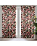 Zasłona welwetowa 140X270 Peonia bordowa Eurofirany