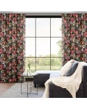 Zasłona welwetowa 140X270 Peonia bordowa Eurofirany