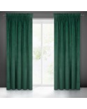 Zasłona welwetowa Villa 140x300 ciemnozielona Eurofirany