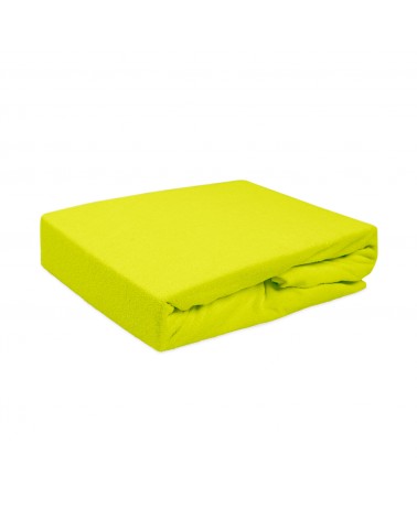 Prześcieradło bawełna frotte 120x200x20 z gumką limonkowe Darymex