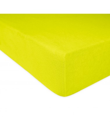Prześcieradło bawełna frotte 120x200x20 z gumką limonkowe Darymex