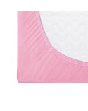 Prześcieradło bawełna jersey 90x200x20 z gumką jasnoróżowe Darymex