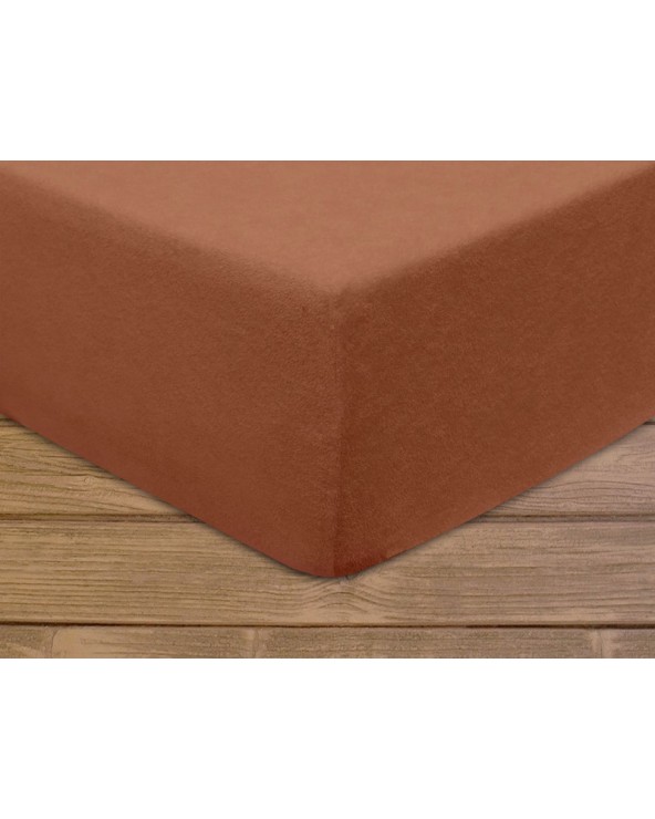 Prześcieradło bawełna frotte 60x120x5 z gumką brązowe Darymex