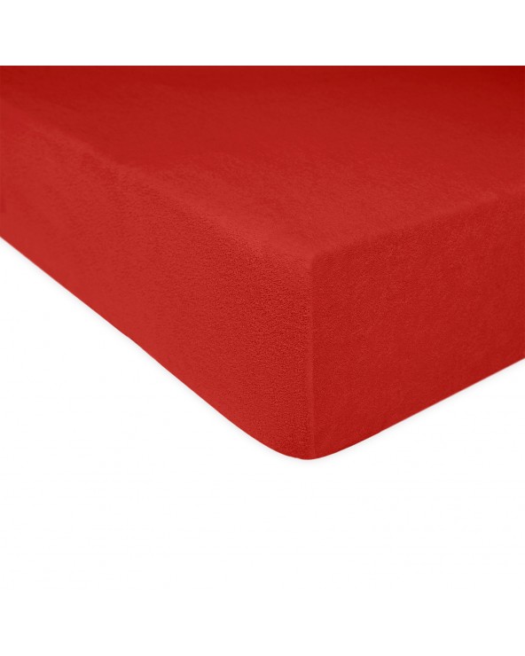 Prześcieradło bawełna frotte 60x120x5 z gumką czerwone Darymex