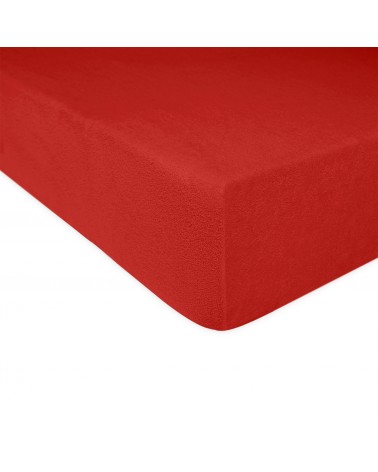 Prześcieradło bawełna frotte 60x120x5 z gumką czerwone Darymex