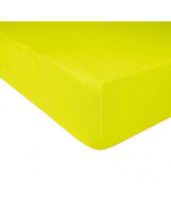 Prześcieradło bawełna frotte 70x140x5 z gumką limonkowe Darymex