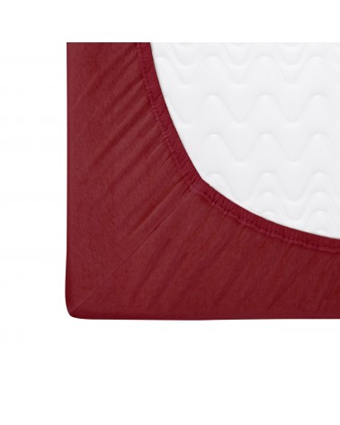 Prześcieradło bawełna jersey 70x140x5 z gumką bordowe Darymex