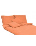 Pościel frotte 160x200 + 2x70x80 łososiowa Darymex