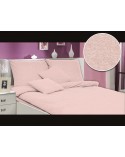 Pościel frotte 160x200 + 2x70x80 bladoróżowa Darymex