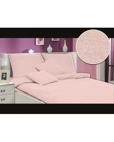 Pościel frotte 160x200 + 2x70x80 bladoróżowa Darymex
