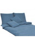 Pościel frotte 160x200 + 2x70x80 niebieska Darymex