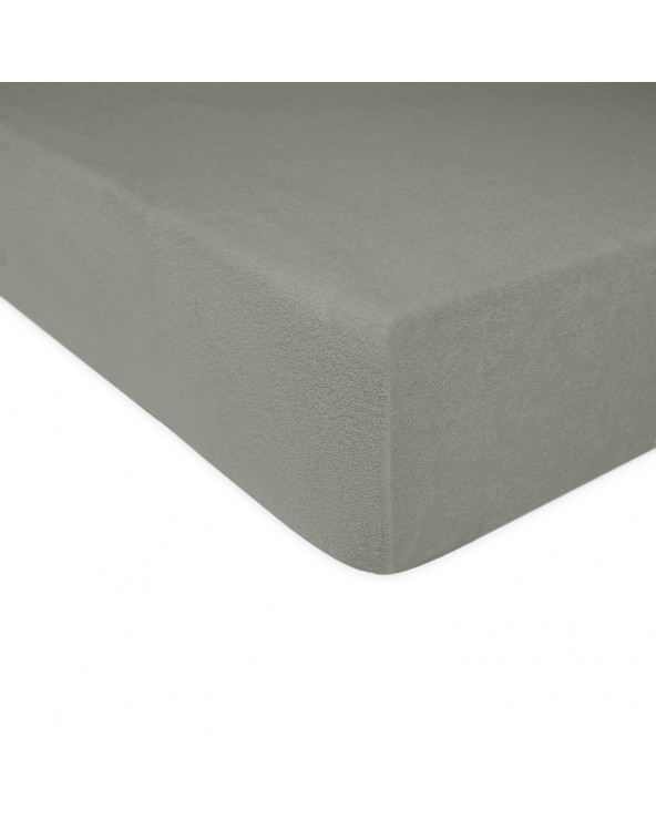 Prześcieradło bawełna frotte 60x120x5 z gumką jasnoszare Darymex