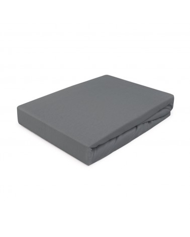 Prześcieradło bawełna jersey 60x120x5 z gumką szare Darymex