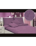 Pościel frotte 160x200 + 2x70x80 jasnofioletowa Darymex