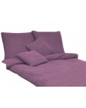 Pościel frotte 160x200 + 2x70x80 jasnofioletowa Darymex
