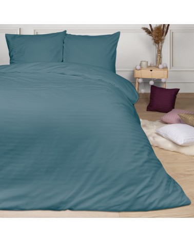 Pościel satyna bawełniana 160x200 + 2x70x80 CIZGILI turquoise Darymex