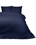 Pościel satyna bawełniana 200x220 + 2x70x80 CIZGILI navy blue Darymex