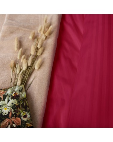 Poszewka satyna bawełniana 50x60 CIZGILI red Darymex