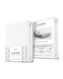 Prześcieradło wysokie elastan 90x200x25 z gumką białe Darymex