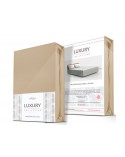 Prześcieradło wysokie elastan 180x200x25 z gumką piaskowe Darymex
