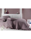 Pościel z falbanami 200x220 + 2x70x80 Stonewashed Pale Mauve Darymex