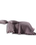 Pościel z falbanami 200x220 + 2x70x80 Stonewashed Pale Mauve Darymex