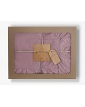 Pościel z falbanami 200x220 + 2x70x80 Stonewashed Pale Mauve Darymex