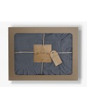 Pościel z falbanami 200x220 + 2x70x80 Stonewashed Natural Grey Darymex