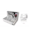 Pościel satyna żakardowa 160x200 + 2x70x80 Sal Light Grey Luxury Premium Darymex