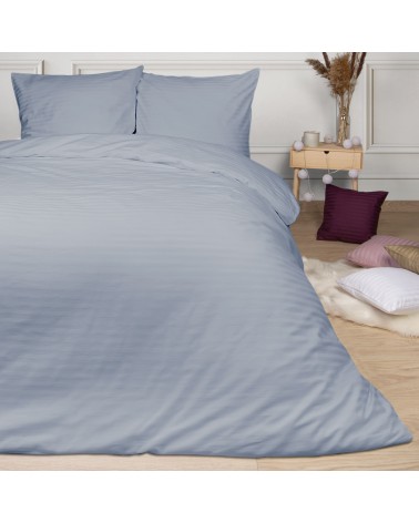 Pościel satyna bawełniana 160x200 + 2x70x80 CIZGILI blue Darymex