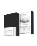 Prześcieradło wysokie elastan 90x200x25 z gumką czarne Darymex