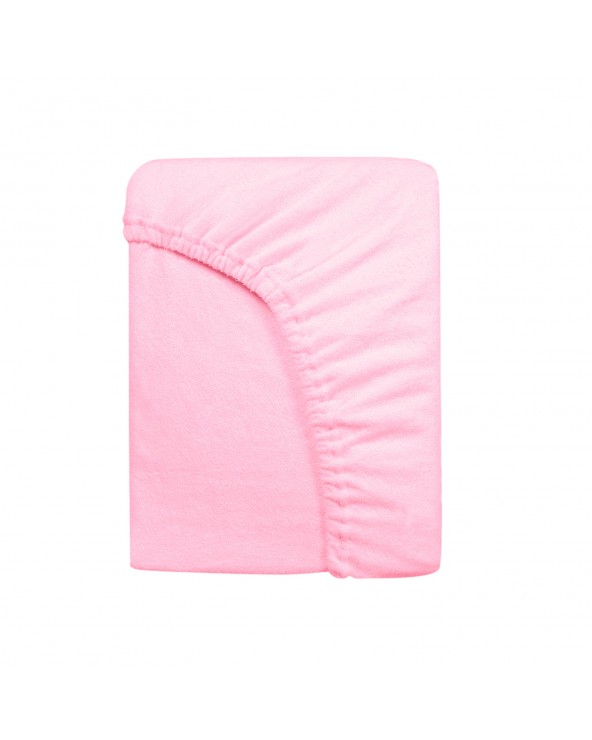 Prześcieradło bawełna frotte 80x160x5 z gumką jasnoróżowe Darymex