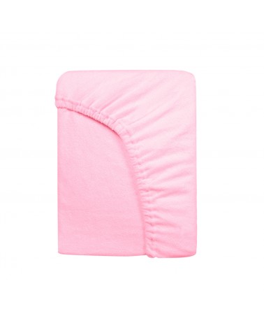 Prześcieradło bawełna frotte 80x160x5 z gumką jasnoróżowe Darymex