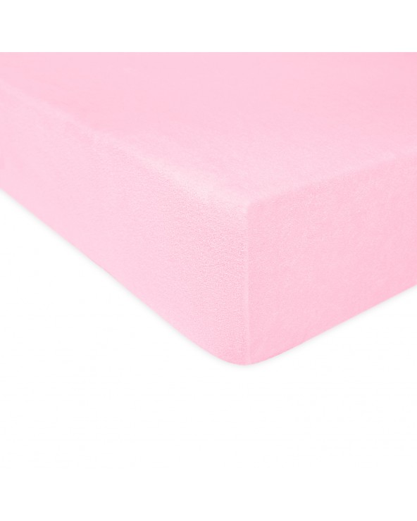 Prześcieradło bawełna frotte 80x160x5 z gumką jasnoróżowe Darymex