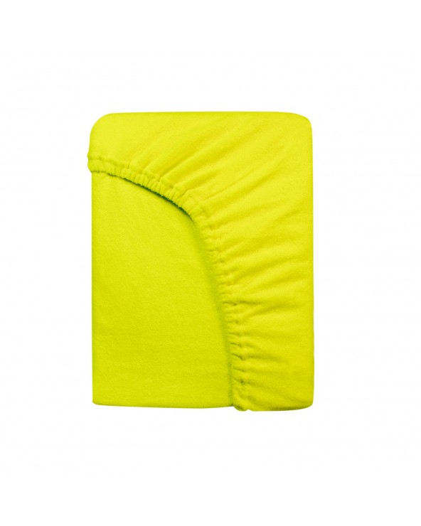 Prześcieradło bawełna frotte 80x160x5 z gumką limonkowe Darymex Prześcieradło bawełna frotte 80x160x5 z gumką limonkowe Darymex