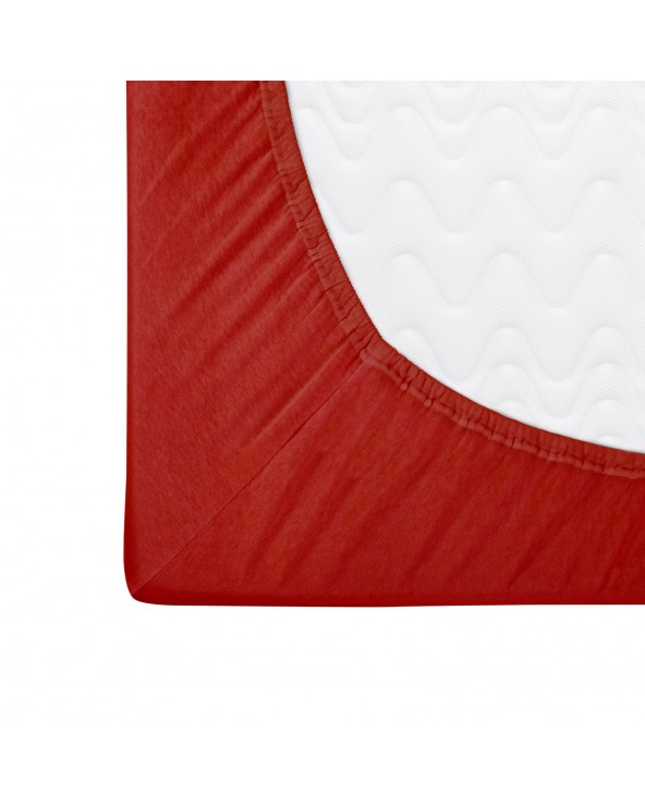 Prześcieradło bawełna jersey 80x160x5 z gumką czerwone Darymex