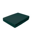 Prześcieradło bawełna jersey 140x200x20 z gumką butelkowa zieleń Darymex