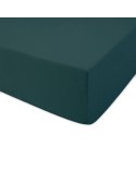 Prześcieradło bawełna jersey 140x200x20 z gumką butelkowa zieleń Darymex