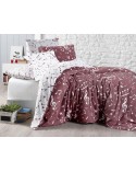 Pościel bawełniana 200x220 + 2x70x80 Major Dark Red Exclusive Darymex